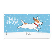 Jack Russell Snow Dog Weihnachtsgeschenk (Vorne)