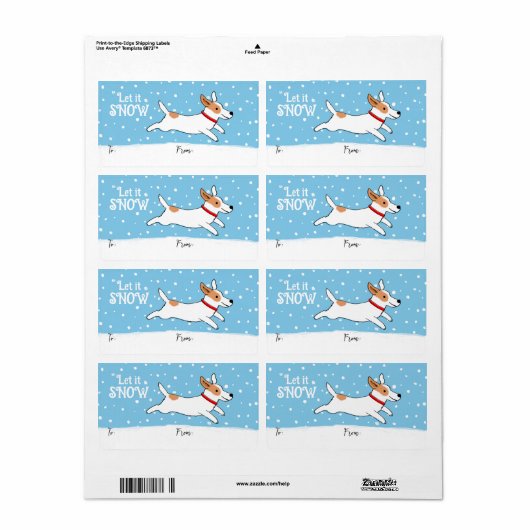 Jack Russell Snow Dog Weihnachtsgeschenk (Vorne)