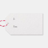 Jack Russell Snow Dog Weihnachtsgeschenk Geschenkanhänger (Rückseite Horizontal)