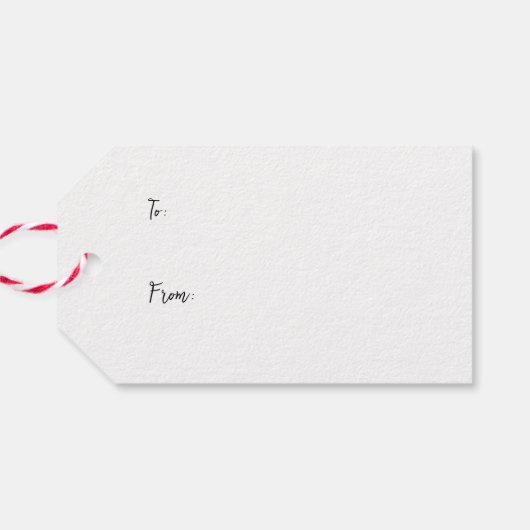 Jack Russell Snow Dog Weihnachtsgeschenk Geschenkanhänger (Rückseite Horizontal)