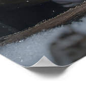 Jack Russell Snowy Sleigh Weihnachtsdekor Poster (Ecke)