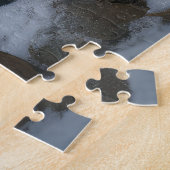 Jack Russell Snowy Sleigh Weihnachtsdekor Puzzle (Seite)