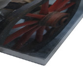 Jack Russell Snowy Sleigh Weihnachtsdekor Schneidebrett (Ecke)