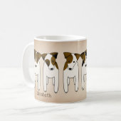 Jack Russell stellt niedliche Hunde personalisiert Kaffeetasse (Vorderseite Links)