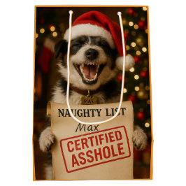 Jack Russell süße Ungezogen-Liste-Geschenktüte Mittlere Geschenktüte
