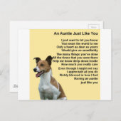 Jack Russell - Tantentalgedicht Postkarte (Vorne/Hinten)