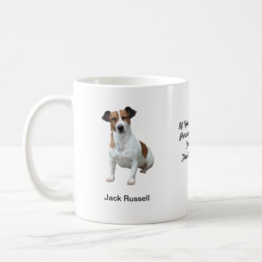 Jack-Russell-Tasse - mit zwei Bildern und einem Kaffeetasse (Links)
