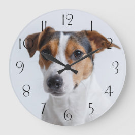 Jack russell terrer große wanduhr