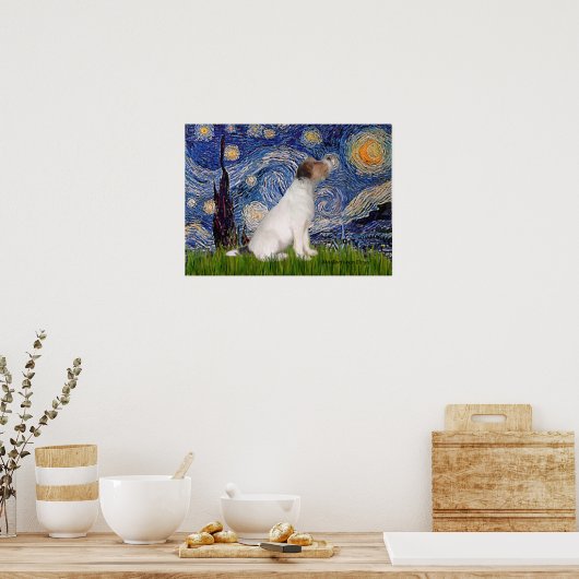 Jack Russell Terrier 5 - Starry Night Poster (Küche)