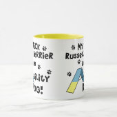Jack-Russell-Terrier-Agility-Hund Tasse (Zentrum)