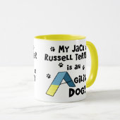 Jack-Russell-Terrier-Agility-Hund Tasse (VorderseiteRechts)