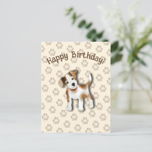 Jack Russell Terrier Alles Gute zum Geburtstag Edi Postkarte