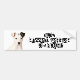 Jack-Russell-Terrier an Bord Autoaufkleber