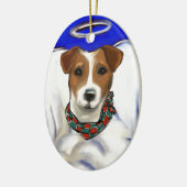 Jack Russell Terrier Angel Keramikornament (Links)