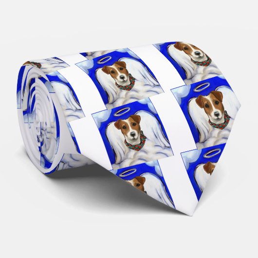 Jack Russell Terrier Angel Krawatte (Gerollt)