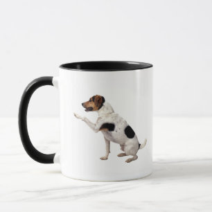 Jack-Russell-Terrier-anhebende Tatze Tasse