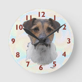 Jack Russell Terrier Art Runde Wanduhr