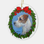 Jack Russell Terrier Art von Glenda S. Harlan Keramik Ornament (Links)