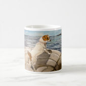 Jack-Russell-Terrier auf Boot Kaffeetasse (Mittel)