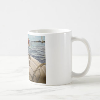 Jack-Russell-Terrier auf Boot Kaffeetasse