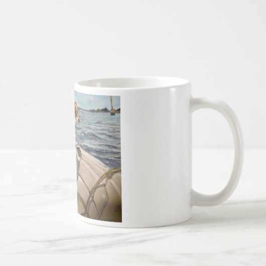 Jack-Russell-Terrier auf Boot Kaffeetasse (Rechts)