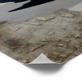 Jack Russell Terrier auf Skateboard Poster (Ecke)