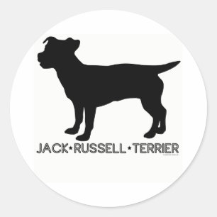Jack-Russell-Terrier-Aufkleber Runder Aufkleber
