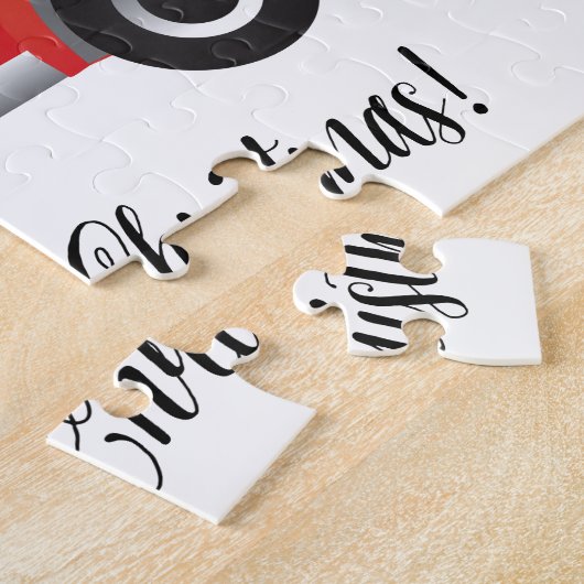 Jack Russell Terrier Autofahren Weihnachtswagen Puzzle (Seite)