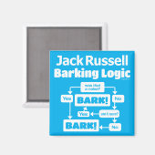 Jack Russell Terrier Barking Logic Magnet (Vorderseite/Rückseite)