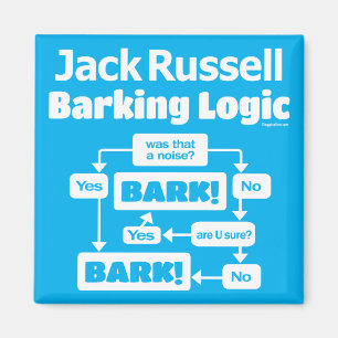 Jack Russell Terrier Barking Logic Magnet