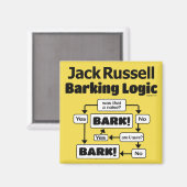 Jack Russell Terrier Barking Logic Magnet (Vorderseite/Rückseite)