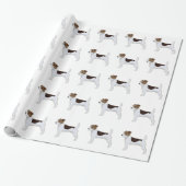 Jack Russell Terrier Basic Breed Illustration Geschenkpapier (Ungerollt)
