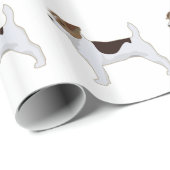 Jack Russell Terrier Basic Breed Illustration Geschenkpapier (Rolleneckpunkt)