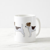 Jack Russell Terrier Basic Breed Illustration Kaffeetasse (VorderseiteRechts)