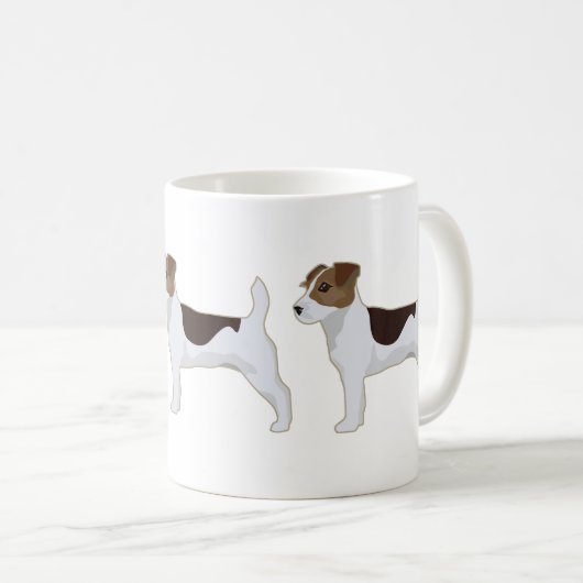Jack Russell Terrier Basic Breed Illustration Kaffeetasse (VorderseiteRechts)