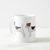 Jack Russell Terrier Basic Breed Illustration Kaffeetasse (Vorderseite Links)
