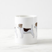 Jack Russell Terrier Basic Breed Illustration Kaffeetasse (Mittel)