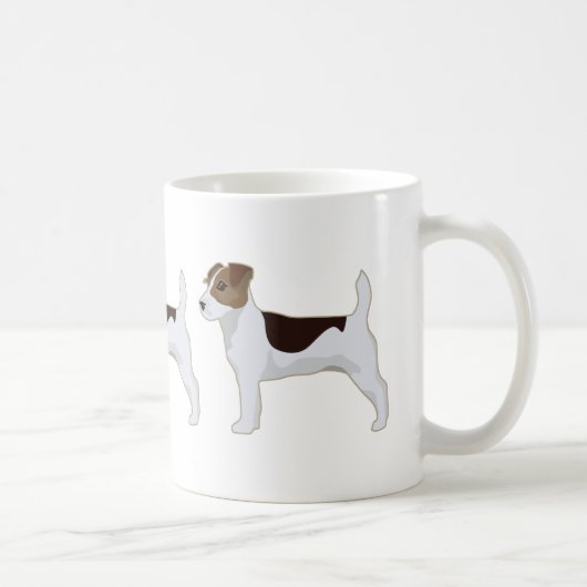 Jack Russell Terrier Basic Breed Illustration Kaffeetasse (Rechts)