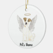 Jack Russell Terrier Beileid Memorial Keramik Ornament (Links)