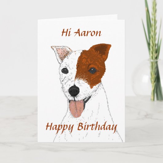Jack Russell Terrier Birthday Card Karte (Vorderseite)