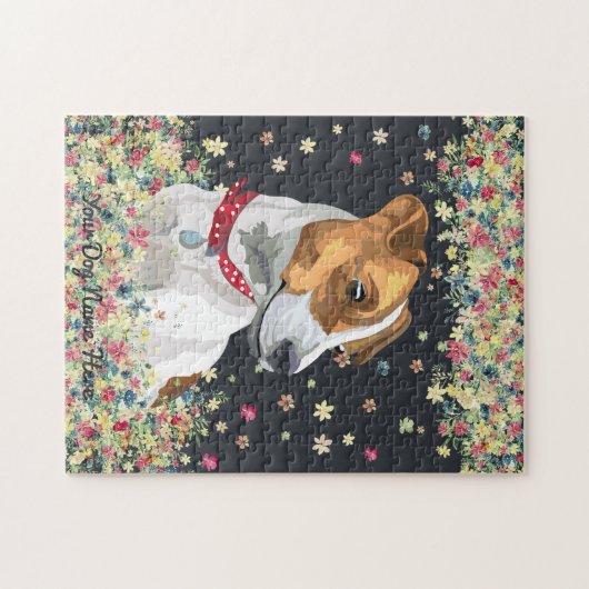 Jack Russell Terrier Black Puzzle (Horizontal)