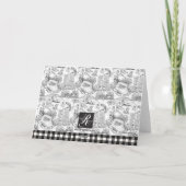 JACK RUSSELL Terrier Black Toile Dankeskarte (Rückseite)