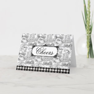 JACK RUSSELL Terrier Black Toile mit/Anpassung Dankeskarte