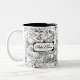 JACK RUSSELL Terrier Black Toile mit Individuelle  Zweifarbige Tasse