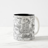 JACK RUSSELL Terrier Black Toile Zweifarbige Tasse (VorderseiteRechts)