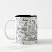 JACK RUSSELL Terrier Black Toile Zweifarbige Tasse (Links)