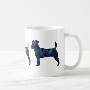 Jack Russell Terrier Black Watercolor Silhouette Kaffeetasse