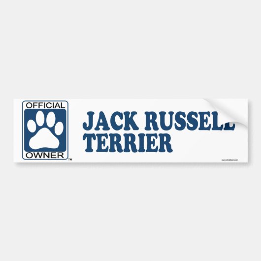 Jack-Russell-Terrier-Blau Autoaufkleber (Vorne)