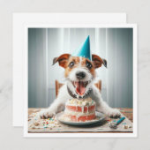 Jack Russell Terrier card, Jack Russell Terrier Einladung (Vorne/Hinten)