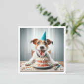 Jack Russell Terrier card, Jack Russell Terrier Einladung (Stehend Vorderseite)